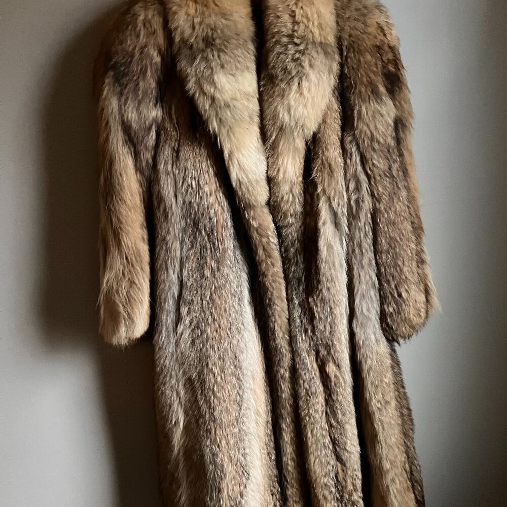 Genuine Wolf Skin Fur Coat